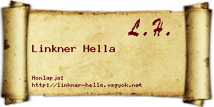 Linkner Hella névjegykártya